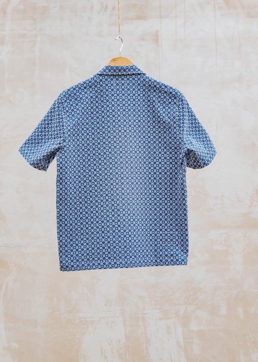 Clothing Universal Works Shirts | Universal Works Tile 1 Road Shirt In Navy