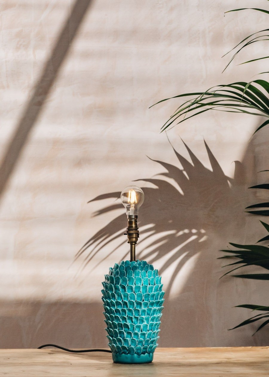 Interiors Pooky Lighting Lighting | Pooky Lighting Small Turquoise Stucco Lamp