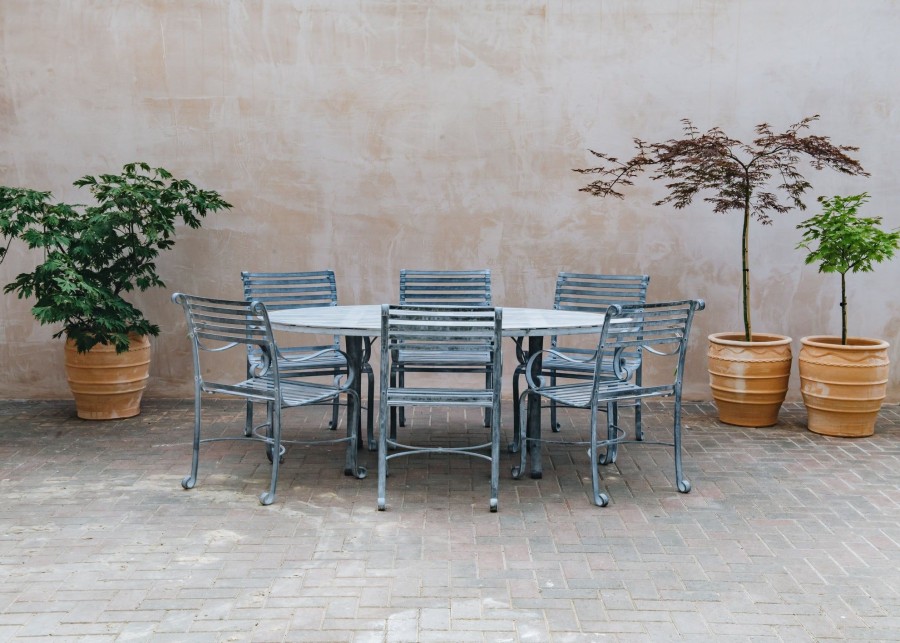 Outdoor Living Harrod Horticultural Metal Furniture | Buy Six Seater Oval Dining Set