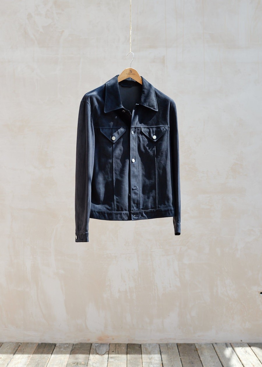 Clothing Kenny Ryder Pre-Loved Menswear | Dunhill Lightweight Black Real Suede Jacket / L