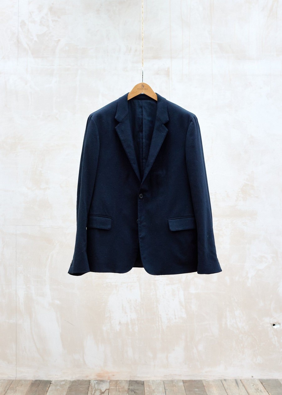 Clothing Kenny Ryder Pre-Loved Menswear | Margaret Howell Black Fox Brothers Flannel Relaxed Blazer - M/L