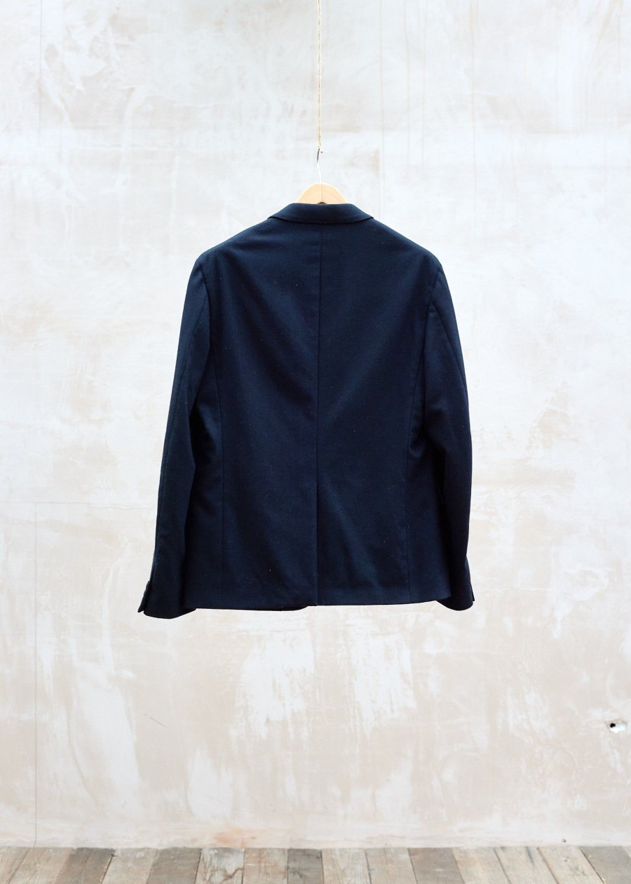 Clothing Kenny Ryder Pre-Loved Menswear | Margaret Howell Black Fox Brothers Flannel Relaxed Blazer - M/L