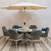 Outdoor Living Bramblecrest Woven Furniture | Bramblecrest For Burford Garden Co. Lattice Six Seater Elliptical Dining Set