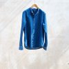 Clothing Kenny Ryder Pre-Loved Menswear | Apc Blue Denim Collarless Shirt / M