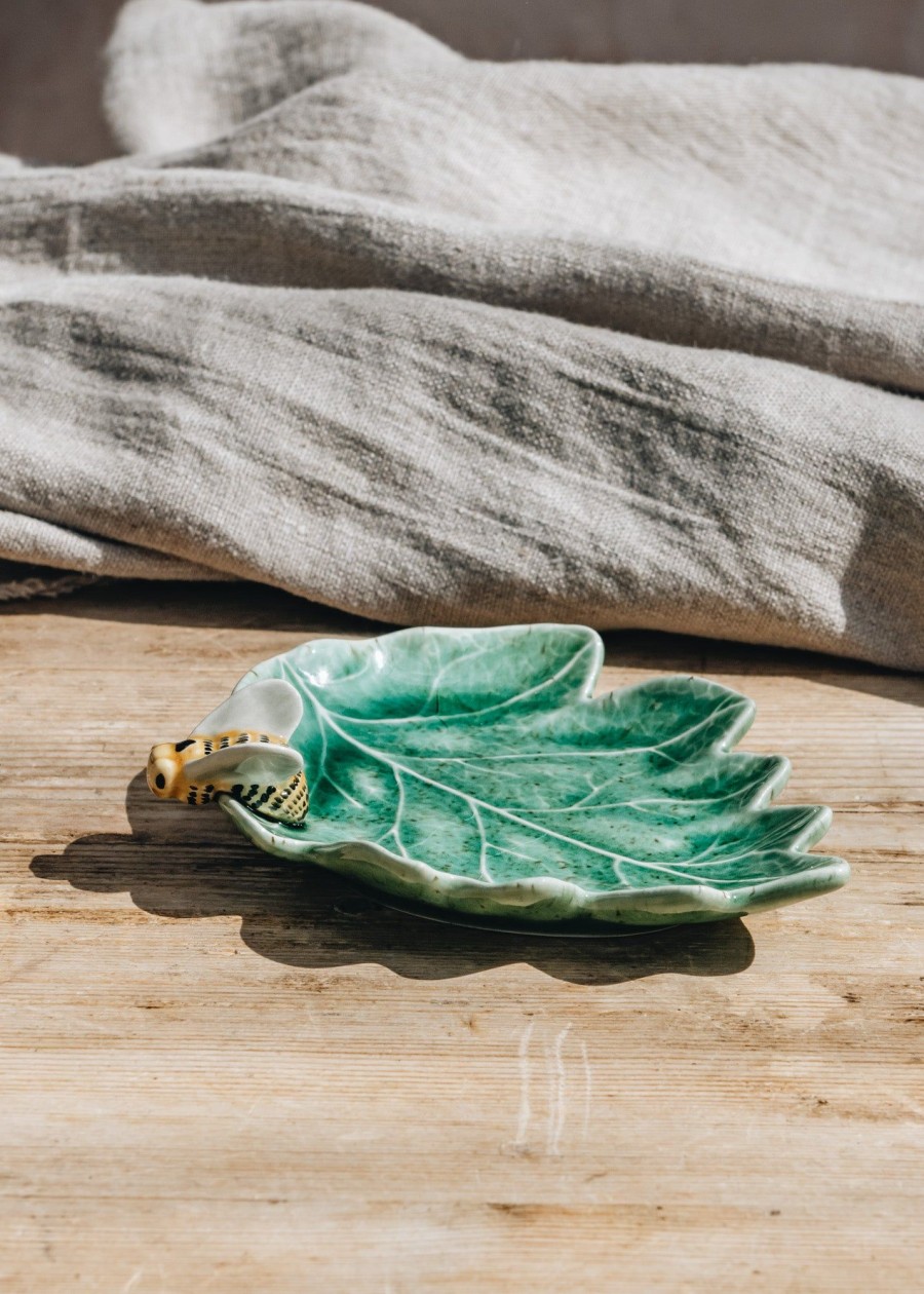 Interiors Bordallo Pinheiro Decorative | Bordhallo Pinheiro Oak Leaf With Bee Bowl