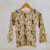Children Pigeon Organics Children'S Clothing | Pigeon Organics Children'S Long Sleeved T-Shirt In Mustard With Dogs