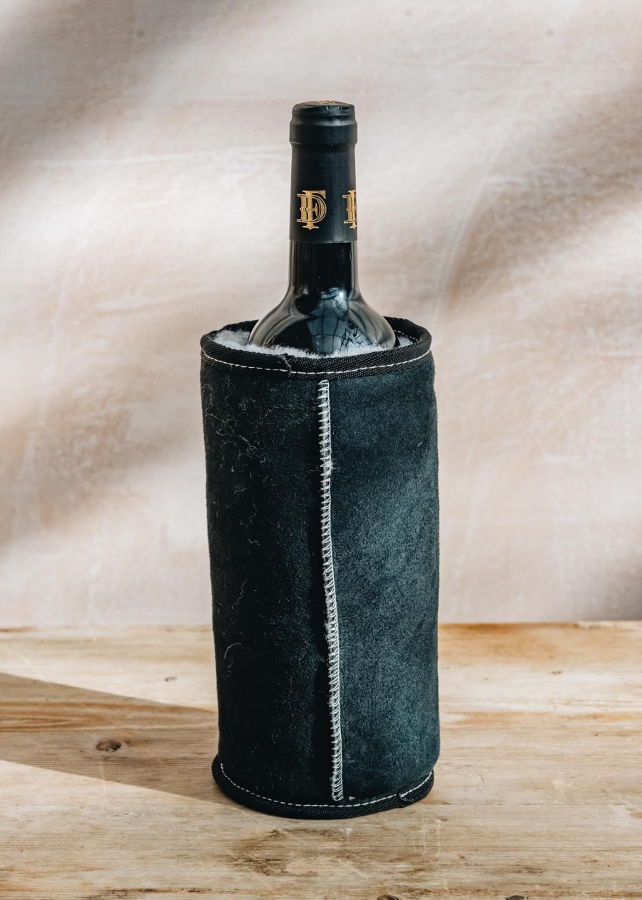 Interiors KYWIE Dining | Kywie Sheepskin Wine Cooler In Denim Suede