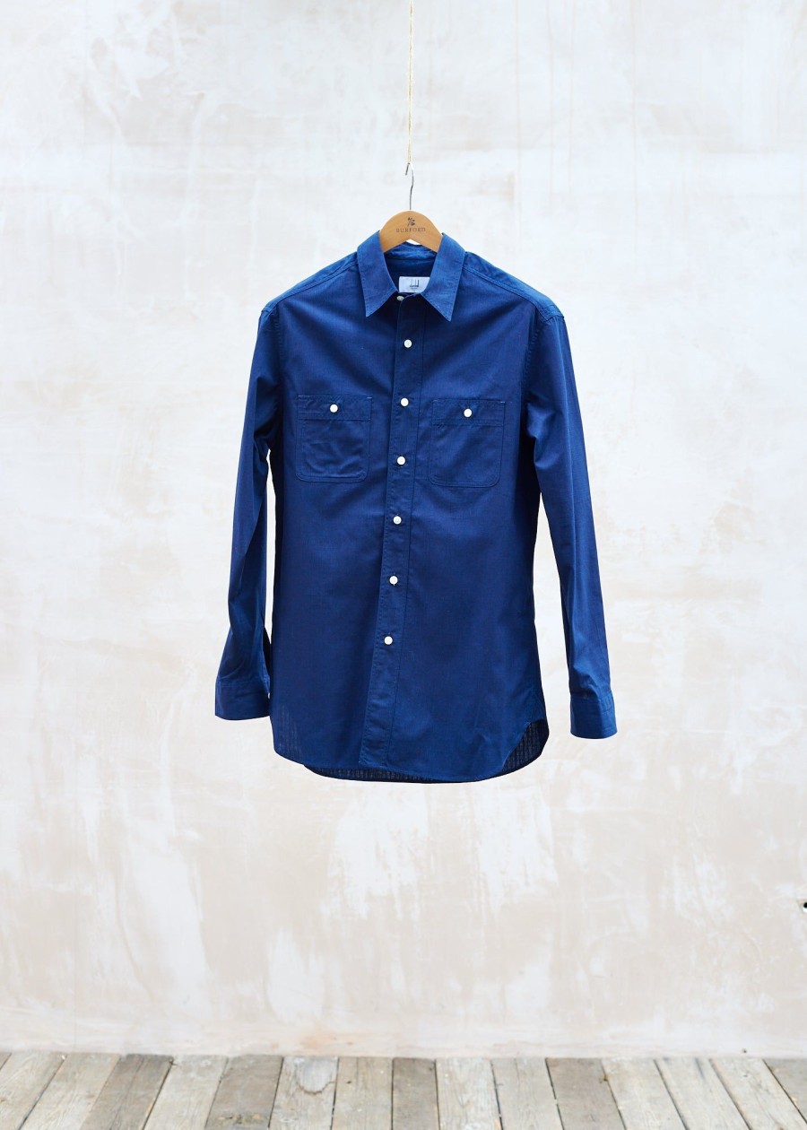 Clothing Kenny Ryder Pre-Loved Menswear | Dunhill Navy Cotton Smart Work Shirt / M