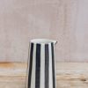 Interiors Musango Pottery Dining | Musango Candy Stripe Creamer In Graphite