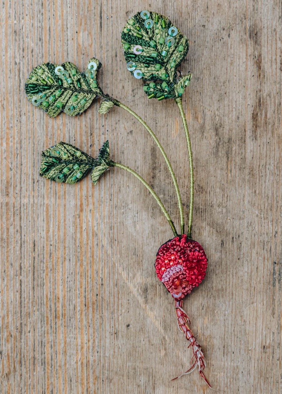 Clothing Trovelore Jewellery | Trovelore Red Radish Brooch