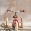 Children Try Bike Outdoor Play | Buy Two In One Steel Bike In Vintage Red