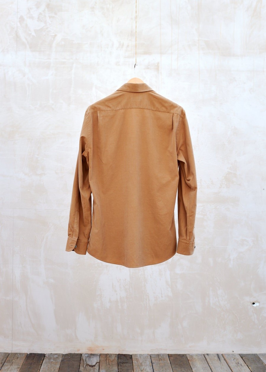 Clothing Kenny Ryder Pre-Loved Menswear | Ermenegildo Zegna Brown Fine Cotton Cord Shirt - M/L