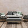 Outdoor Living Bramblecrest Woven Furniture | Bramblecrest For Burford Garden Co. Lattice Three Seater Sofa Set