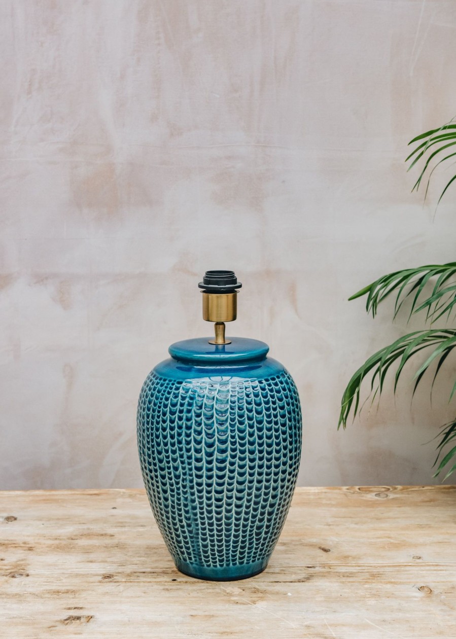 Interiors Pooky Lighting Lighting | Kaa Table Lamp In Blue