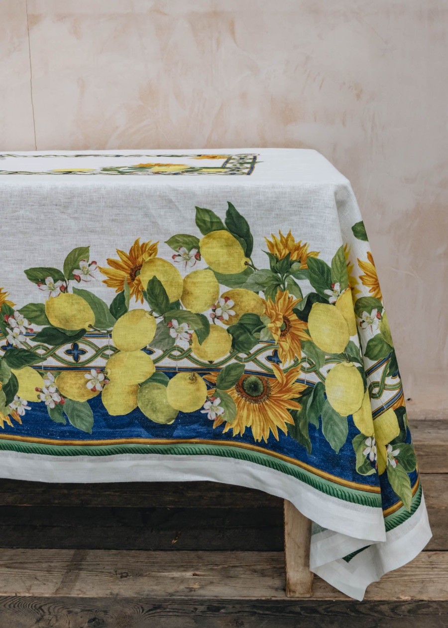 Interiors Tessitura Toscana Table Linen | Etruscan Garden Tablecloth