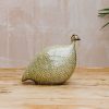 Interiors Sarl Caillard Deco Decorative | Small Ceramic Guinea Fowl In Grey Spotted Yellow