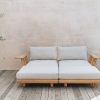 Outdoor Living Alexander Rose Wooden Furniture | Alexander Rose Sorrento Double Day-Bed With Armrests