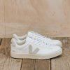 Clothing Veja Footwear | Veja Women'S Campo Leather Trainers In White And Natural