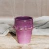 Interiors Chabi Chic Dining | Large Beldi Tazza Lilac And Gold Ceramic Cup