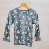 Children Pigeon Organics Children'S Clothing | Pigeon Organics Children'S Long Sleeved T-Shirt In Blue With Dogs