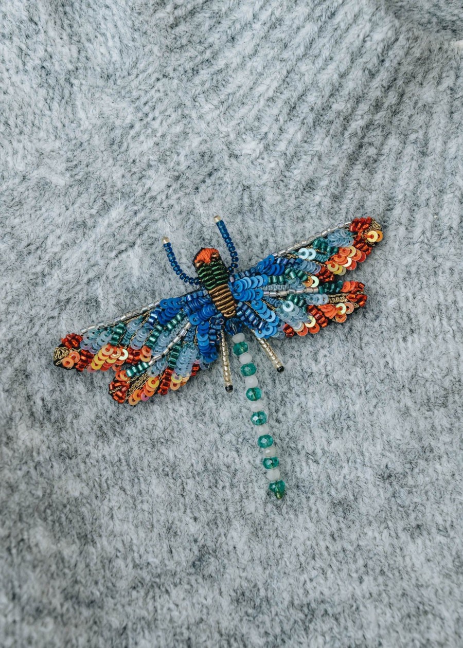 Clothing Trovelore Jewellery | Trovelore Sunrise Dragonfly Brooch