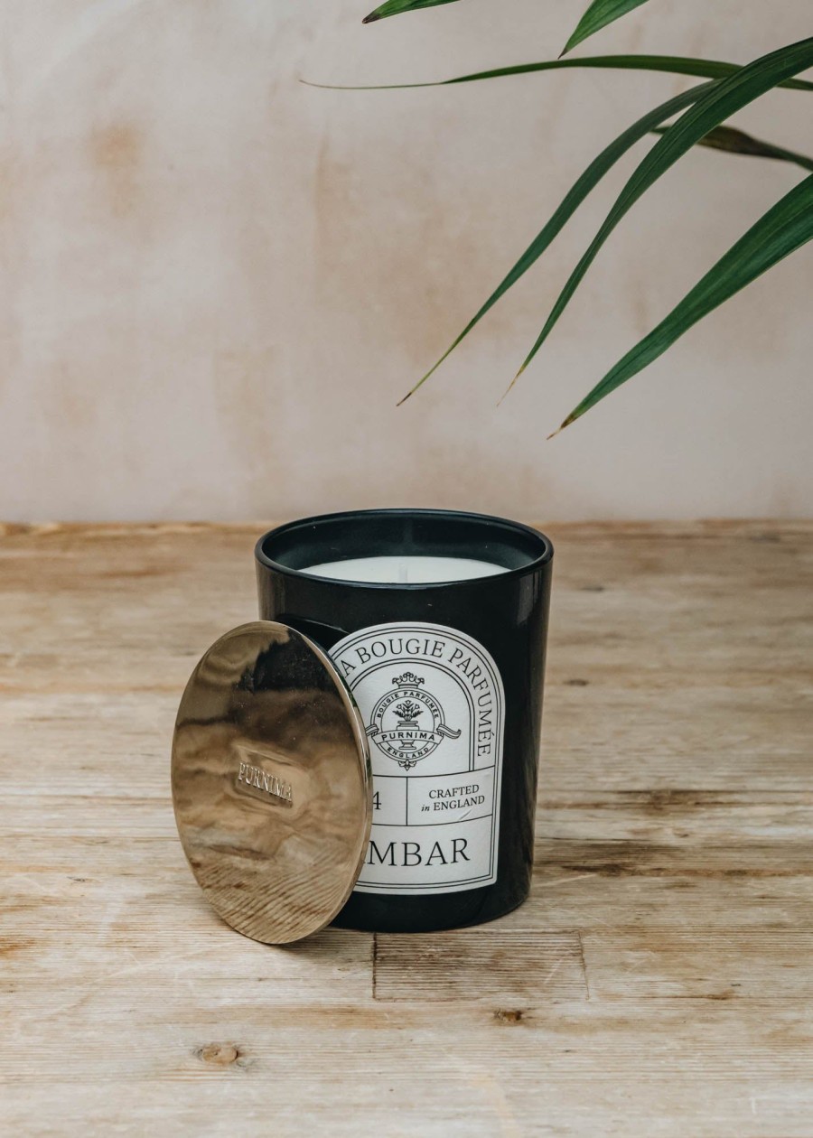 Interiors Purnima Candles & Fragrance | Purnima Ambar Classic Candle, 190G