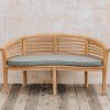 Outdoor Living Bramblecrest Wooden Furniture | Pimlico Banana Teak Bench With Taupe Cushion