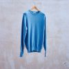 Clothing Kenny Ryder Pre-Loved Menswear | Johnstons Of Elgin 100% Cashmere Sky Blue Jumper - M