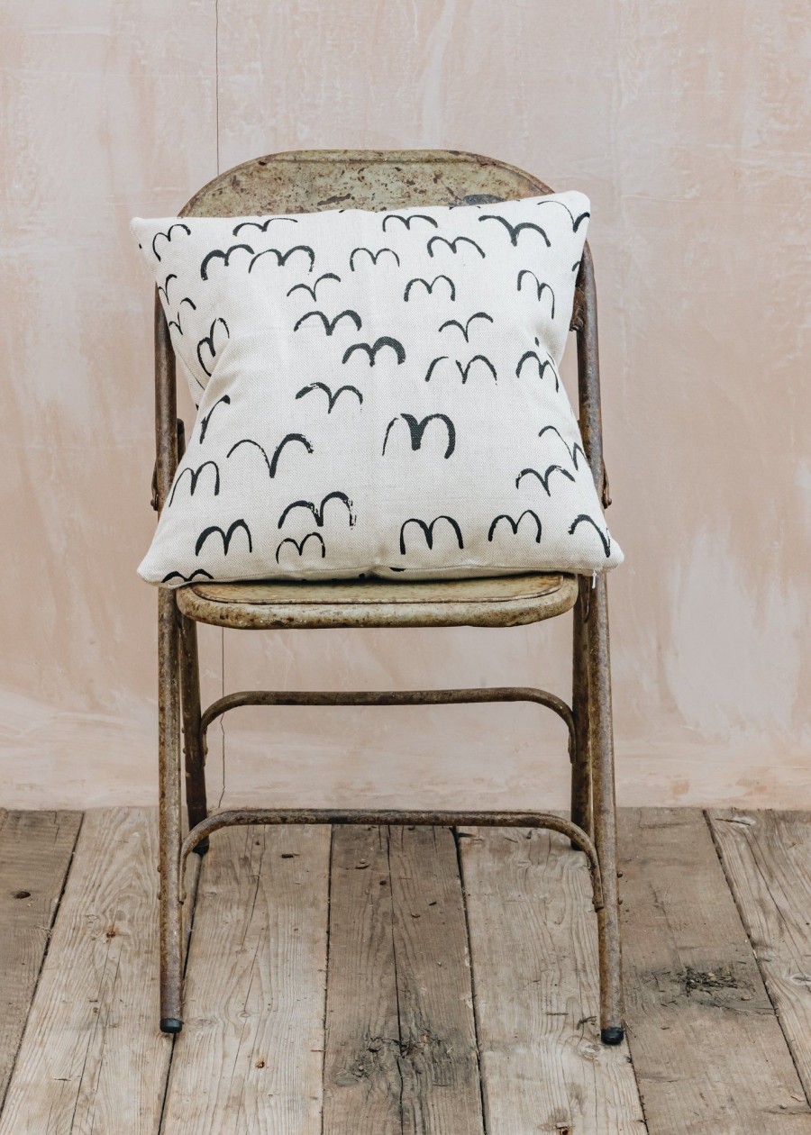 Interiors Fine Little Day Cushions | Fine Little Day Black Bird Cushion