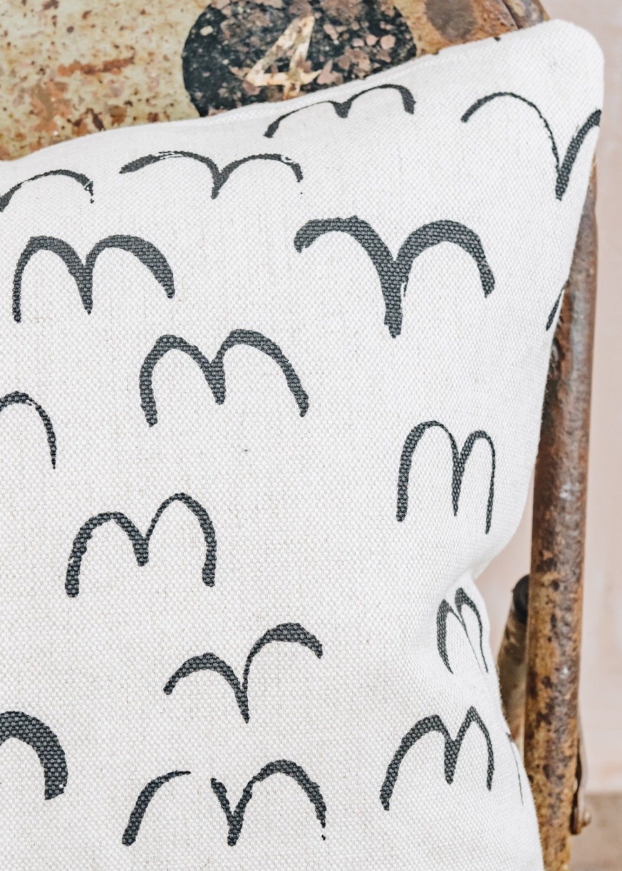 Interiors Fine Little Day Cushions | Fine Little Day Black Bird Cushion