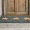Interiors Garden Trading Doormats | Charcoal With Three Stars Large Doormat