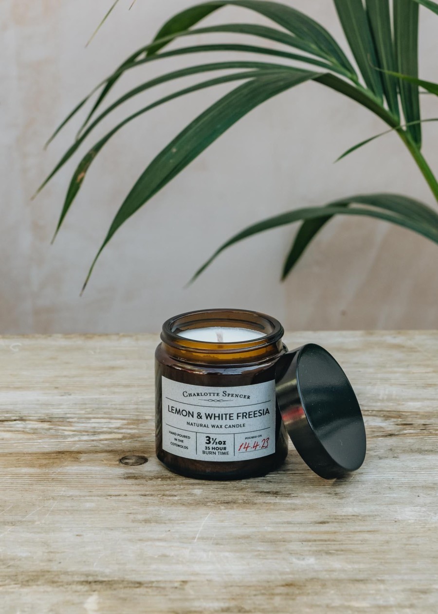Interiors Charlotte Spencer Candles & Fragrance | Charlotte Spencer Scented Candle In Lemon And White Freesia, 3.5Oz